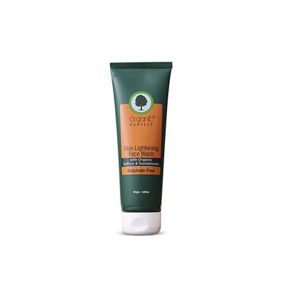 Organic Harvest Skin Lightening Face Wash - Organic Saffron & Sandalwood 50 gm - Face Wash & Cleansers