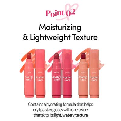 Etude Dear Darling Marker Tint 01 Raspberry Pop 3.5 gm - Lip Stains & Tints
