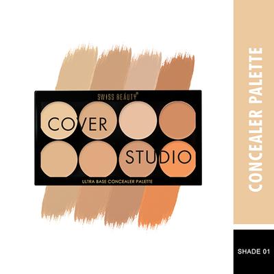 Swiss Beauty Cover Studio Ultra Base Concealer Palette - (Shade-01) 19gm - Concealer