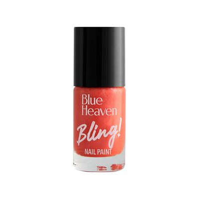 Blue Heaven Bling Nail Paint, Coral Orange-423 8 ml - Nail Polish