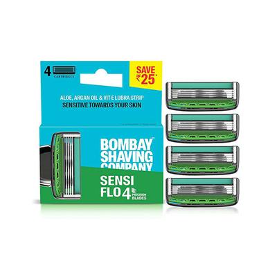 Bombay Shaving Company Sensiflo-4 Razor with Cartridge 4's - Razors & Cartridges