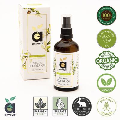 Anveya Jojoba Oil, Organic 100ml - Carrier Oils