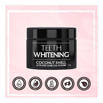 The Beauty Co. Coconut Shell Teeth Whitening Powder - Activated Charcoal 50 gm - Tooth Powder
