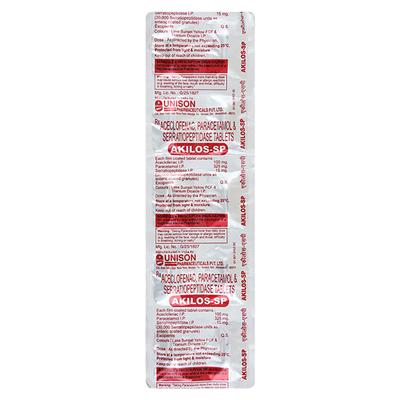 Akilos SP Tablet 10'S - Pain relief-Ano
