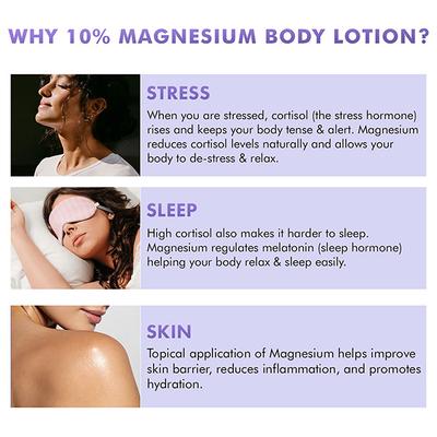 MCaffeine 10% Magnesium Body Lotion, 3X Instant Stress Reduction, Vanilla Betters Sleep & Relaxes 300 ml - Lotions & Creams