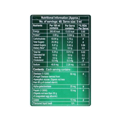 Overzyme Saunf Flavour Syrup 200ml - Digestion-Dig