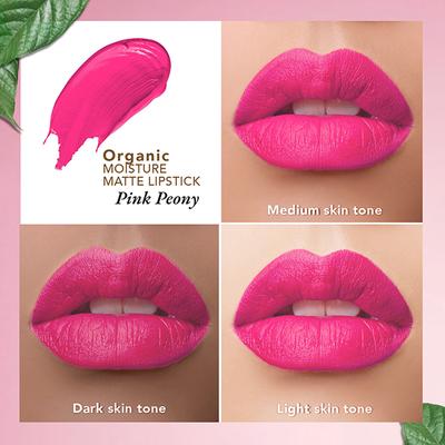 Organic Harvest Moisture Matte Lipstick - Pink Peony 4 gm - Lipsticks