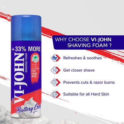 Vi-John Shaving Foam - Zesty Breeze Lime & Lemon 400gm + Shaving Foam for Hard Skin 400ml 1's - Shaving Foams