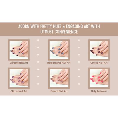 Nails On Board Handmade Press On Gel Nails- Chocolate Nude Medium 50 gm - Nail Care