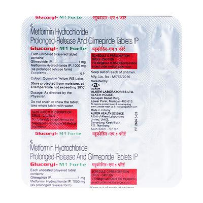Glucoryl M1 Forte Tablet 15'S - Diabetes-Ant