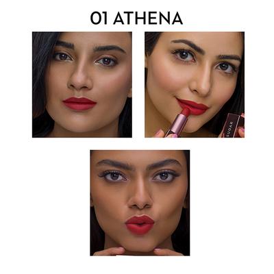 SUGAR Cosmetics Mettle Matte Lipstick - 01 Athena (Red Terracotta) 3.6 gm - Lipsticks