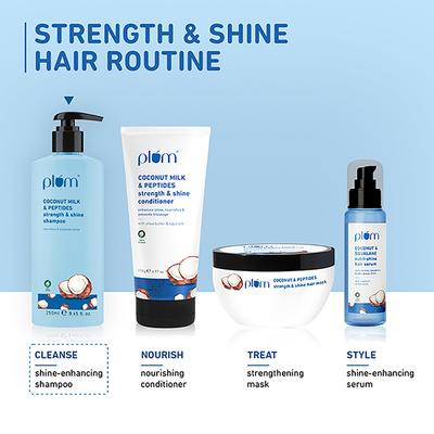 Plum Coconut Milk & Peptides Strength & Shine Shampoo 100% Vegan 75 ml - Shampoos