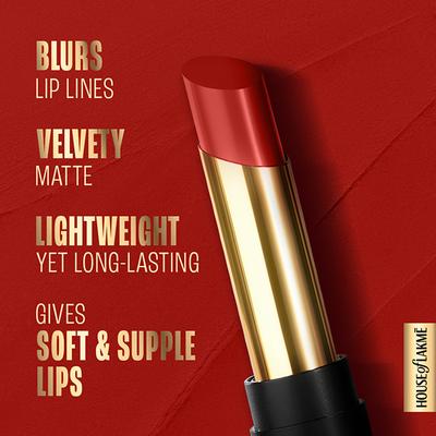 Lakme Absolute Beyond Matte Lip 102 Redruby 3.4 gm - Lipsticks