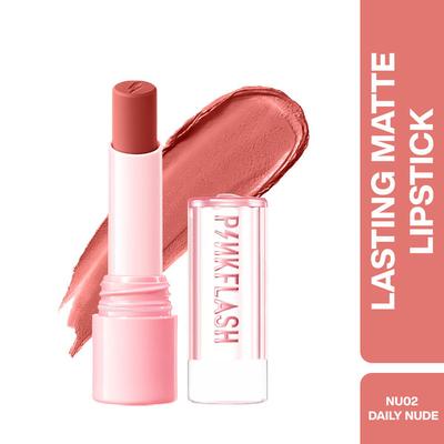 Pinkflash Lasting Matte Lipstick-Nu03 Classy Mauve 2.8 gm - Lipsticks