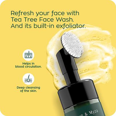 Zayn & Myza Tea Tree & Salicylic Acid Foaming Face Wash For Men 100 ml - Scrubs & Exfoliants