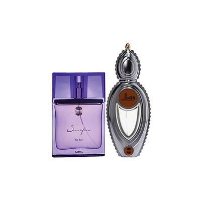 Ajmal Sacrifice For Her EDP Floral Musky Perfume And Wisal EDP Floral Musky Perfume 100 ml - Women Perfumes (Edt/Edp)