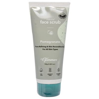 GLIMMER NATURAL FACE SCRUB POMEGRANATE 100 gm - Face Scrubs