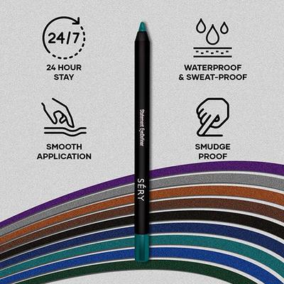 Sery Statement Eye Pencil 24 Hours Stay Gel Finish Eyeliner, Deep Brown, Shimmery Finish EP-06 1.2 ml - Eyeliners