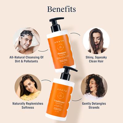Arata Natural Happy Hair Duo 600gm - Shampoos