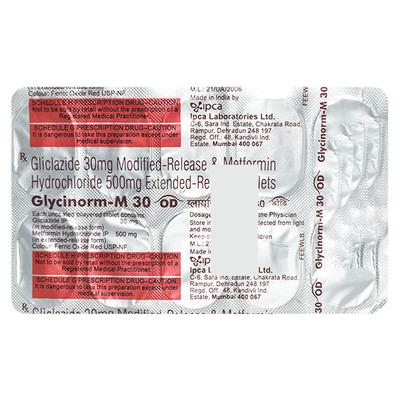 Glycinorm M OD 30mg Tablet 10'S - Diabetes-Ant