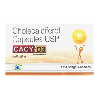 CACY D3 Softgel Capsule 4's - Supplements-Vit