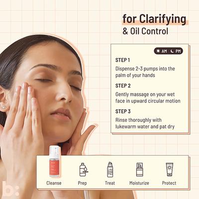 Biocule Oil Clear Foaming Face Wash For Acne, Pimple & Oil Control, With Salicylic Acid (Bha) 100 ml - Face Wash & Cleansers