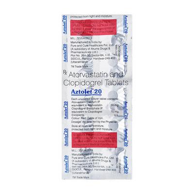 Aztolet 20mg Tablet 10'S - High Cholesterol-Dys