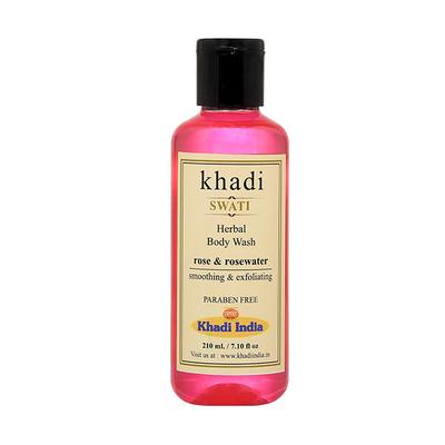 Khadi Swati Herbal Bodywash - Rose & Rosewater 210 ml - Shower Gels & Body Wash
