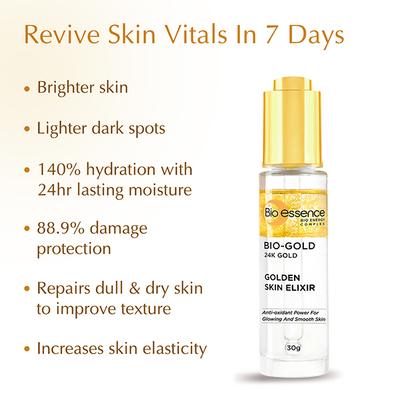 Bio-Essence 24K Gold CSM Kit - Cleanser, Serum, Moisturizer 170 g - Facial Kits