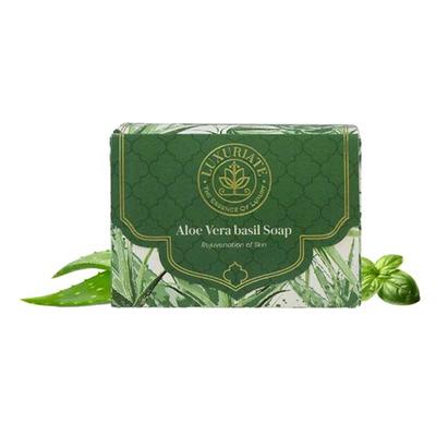 Luxuriate Naturally Refreshing Aloe Vera and Basil Soaps 125 gm - Soaps