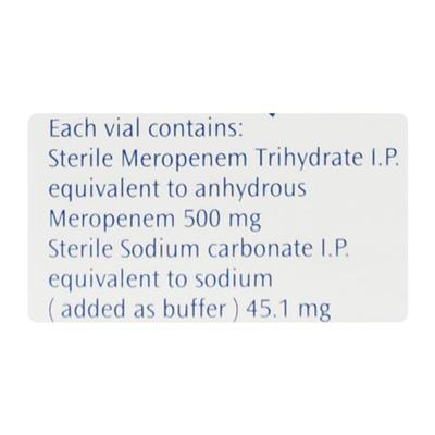 M Nem 500mg Injection 1's - Bacterial Infections-OBL