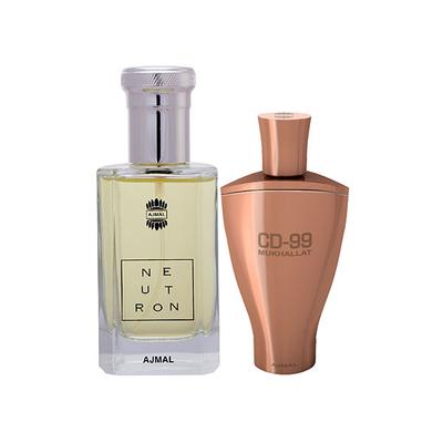 Ajmal Neutron EDP Citrus Fruity Perfume And CD 99 Mukhallat Concentrated Perfume Oil Floral Oriental 114 ml - Perfumes (Edt/Edp)