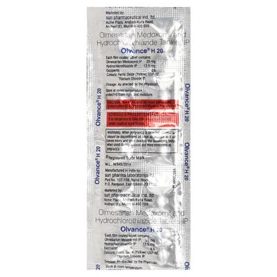 Olvance H 20mg Tablet 10'S - Hypertension-Ang