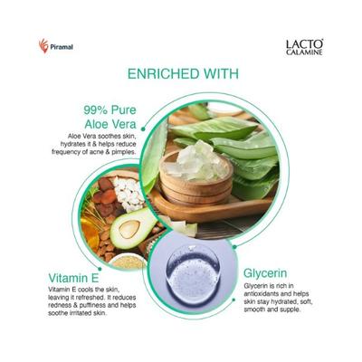 Lacto Calamine Aloe Vera Gel with 99% Pure Natural Aloe Vera, Vitamin E and Glycerin 150gm 1's - Face Mists