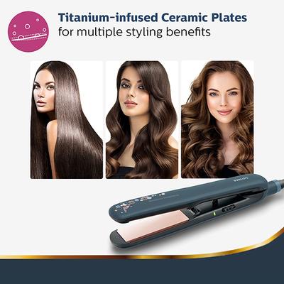 Philips Kerashine Titanium Straightener with SilkProtect Technology (BHS397/40) 1's - Straighteners
