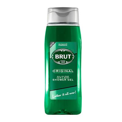 Brut Original All-In-One Hair & Body Shower Gel + Loofah 500 ml - Shower Gels & Body Wash