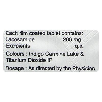 LACOPTAL 200mg Tablet 10's - Epilepsy/Convulsion-Ant