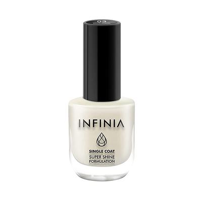Infinia White Single Coat Nail Polish White Charm 003 12 ml - Nail Polish