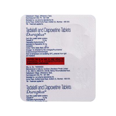 Duraplus Tablet 4'S - Impotence/Erectile Dysfunction (Ed)