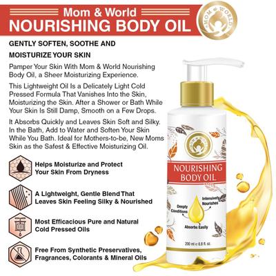 Mom & World Nourishing Body Oil for Mother 200 ml - Massage Oils