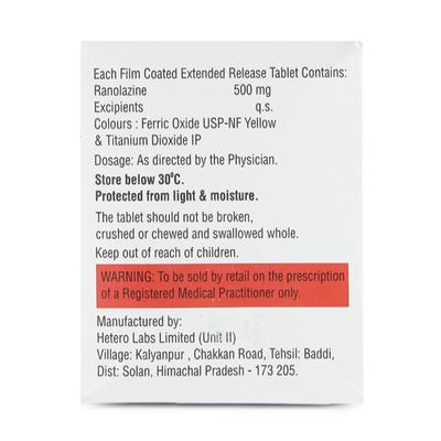 RANCAD 500mg Tablet 15's - Angina