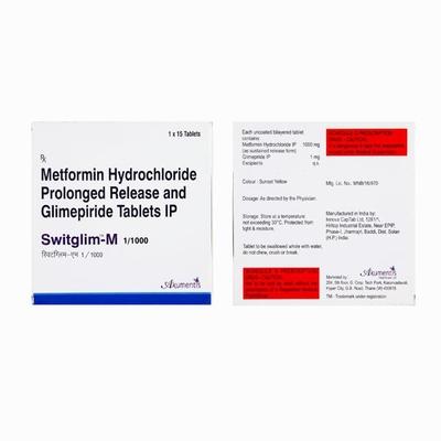 Switglim M 1/1000mg Tablet 15'S - Diabetes-Ant