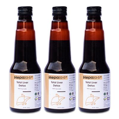 Le-Vanza Hepaza - 6 Total Liver Detox Syrup (Pack of 3 x 225 ml) - Speciality Medicines