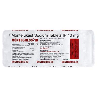 Montegress 10mg Tablet 10'S - Asthma/COPD-Ast