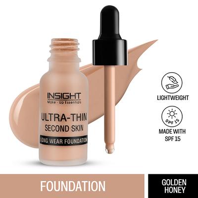 Insight Cosmetics Ultra-Thin Second Skin Long Wear Foundation - Golden Honey 20 ml - Foundation