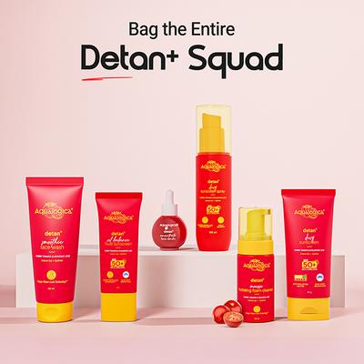 Aqualogica Detan + Dewy Sunscreen With Cherry Tomato & Hyaluronic Acid With SPF 50 & Pa ++++ 80 gm - Body Sunscreen