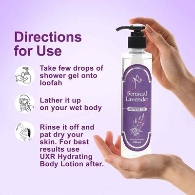 UXR Bath & Body Sensual Lavender Shower Gel 200 ml - Shower Gels & Body Wash