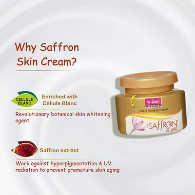 Vi-John Women Saffron Gold Skin Fairness Cream - Pack of 5 x 50 gm - Lotions & Creams