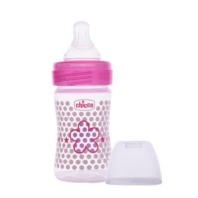 Chicco Wellbeing Feeding Bottle - Pink 150 ml - Feeding & Nursing