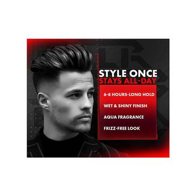 Urban Gabru Aqua Hair Wax, 2-in-1 Men Hair Styling Wax, Strong Hold Wet look & Shiny finish all day 260 ml - Multi-Stylers